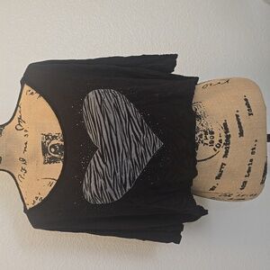 Wet Seal black heart crop top